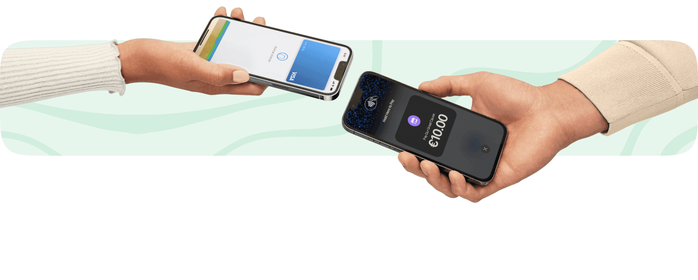 iDonate Tap app on a smartphone accepting a contactless charity donation in Ireland